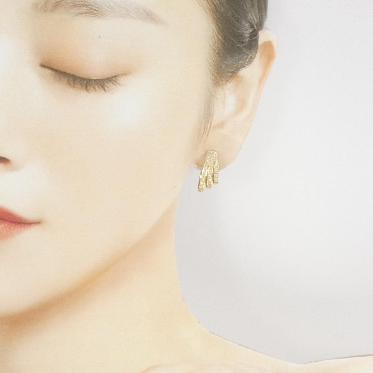 K18YG ダイヤモンド ピアス/イヤリング 0.85CT