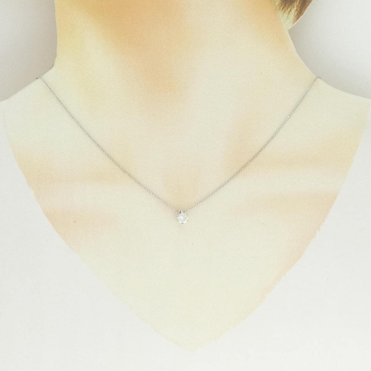 PT/PT850 ソリティア ダイヤモンド ネックレス 0.315CT