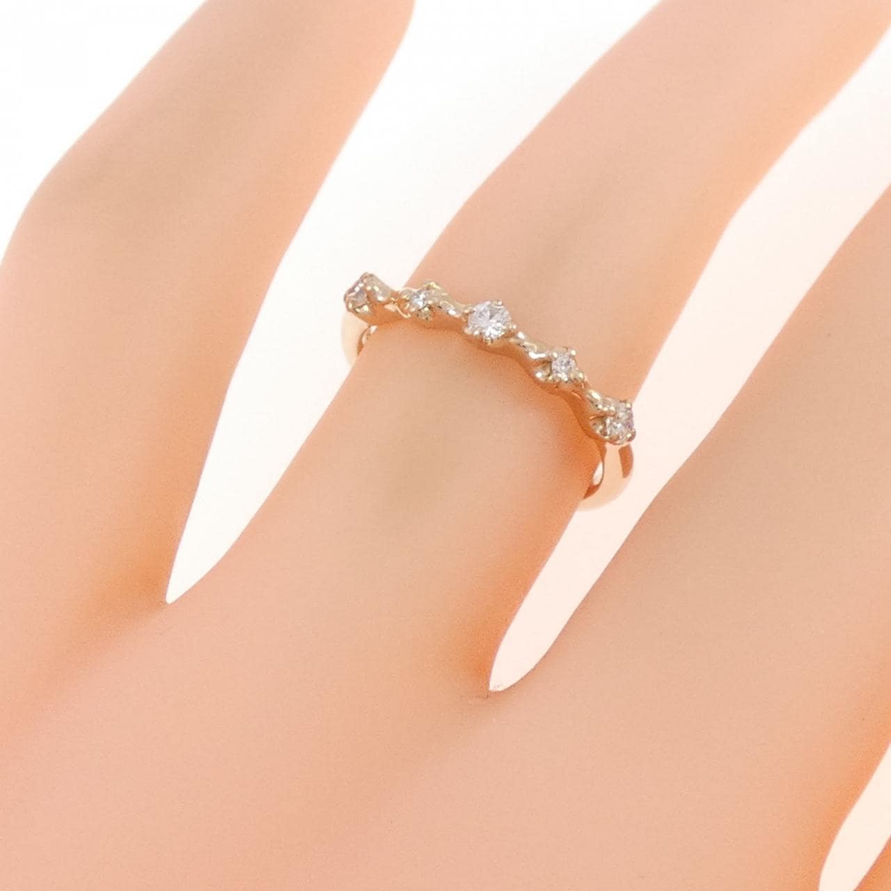 K18PG ダイヤモンド リング 0.11CT