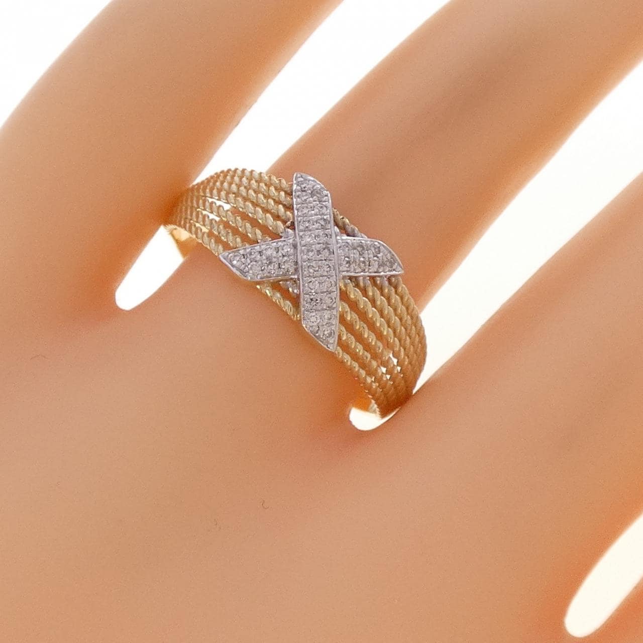 375YG/375WG ダイヤモンド リング 0.119CT