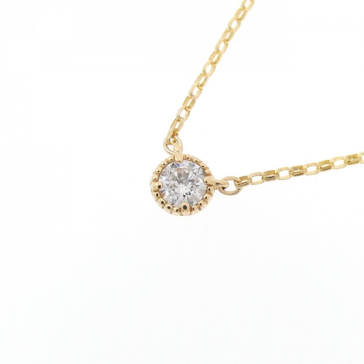 K18YG ダイヤモンド ネックレス 0.08CT