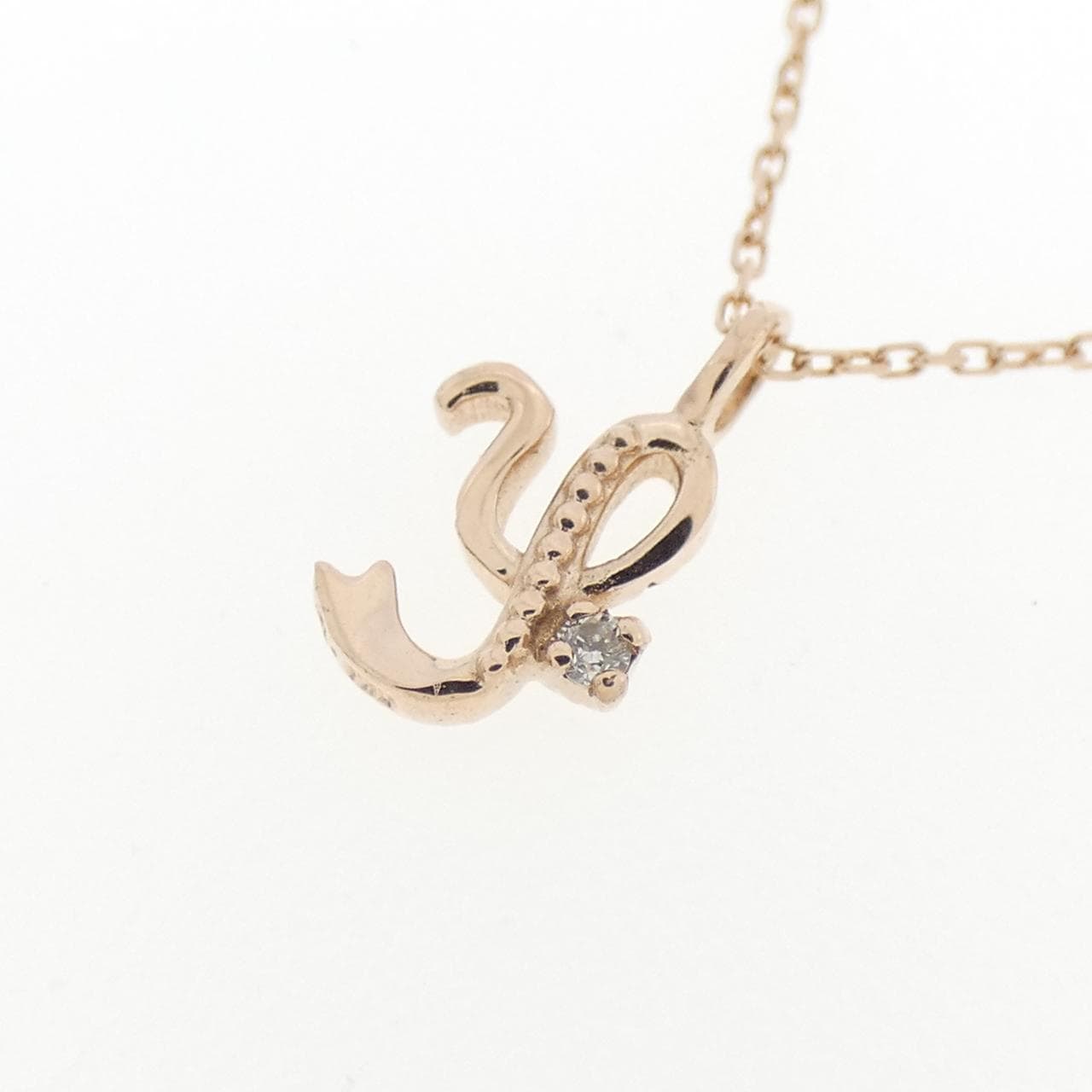 K10PG イニシャルY ダイヤモンド ネックレス