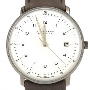 ユンハンス マックスビルメガソーラー 電波時計 TI 059/2021.02 TI ソーラークォーツ