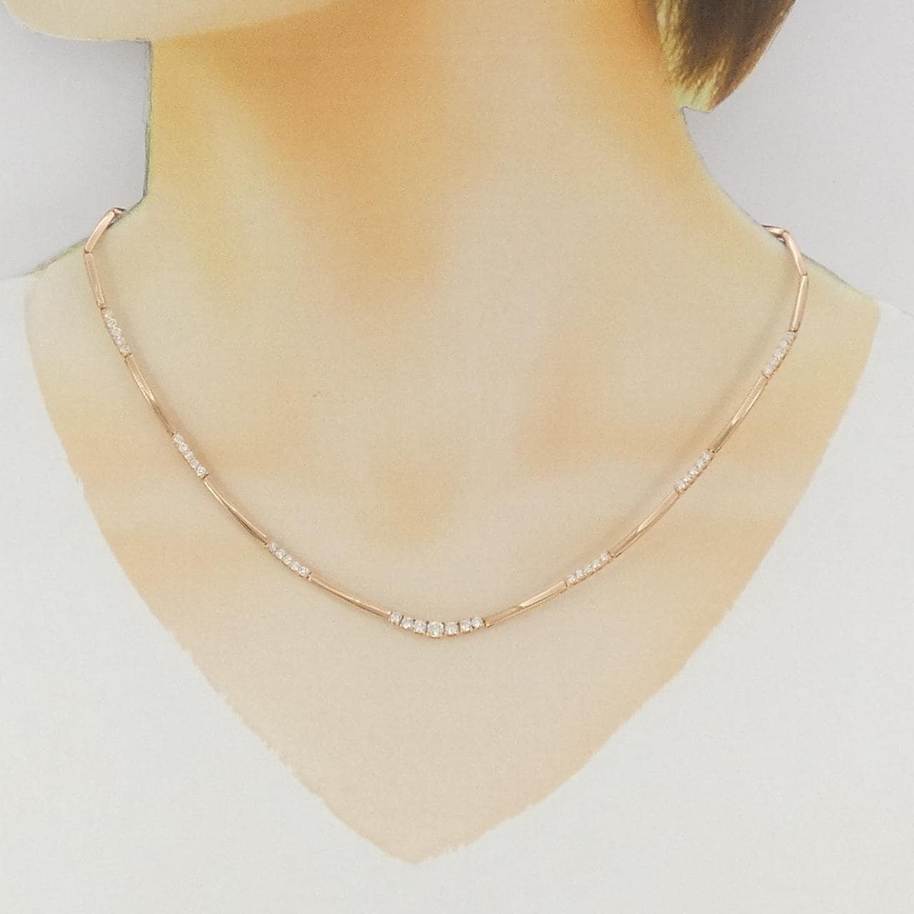 K18PG ダイヤモンド ネックレス 1.00CT