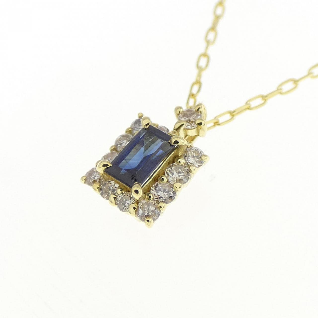 【新品】K18YG サファイヤ ネックレス 0.13CT