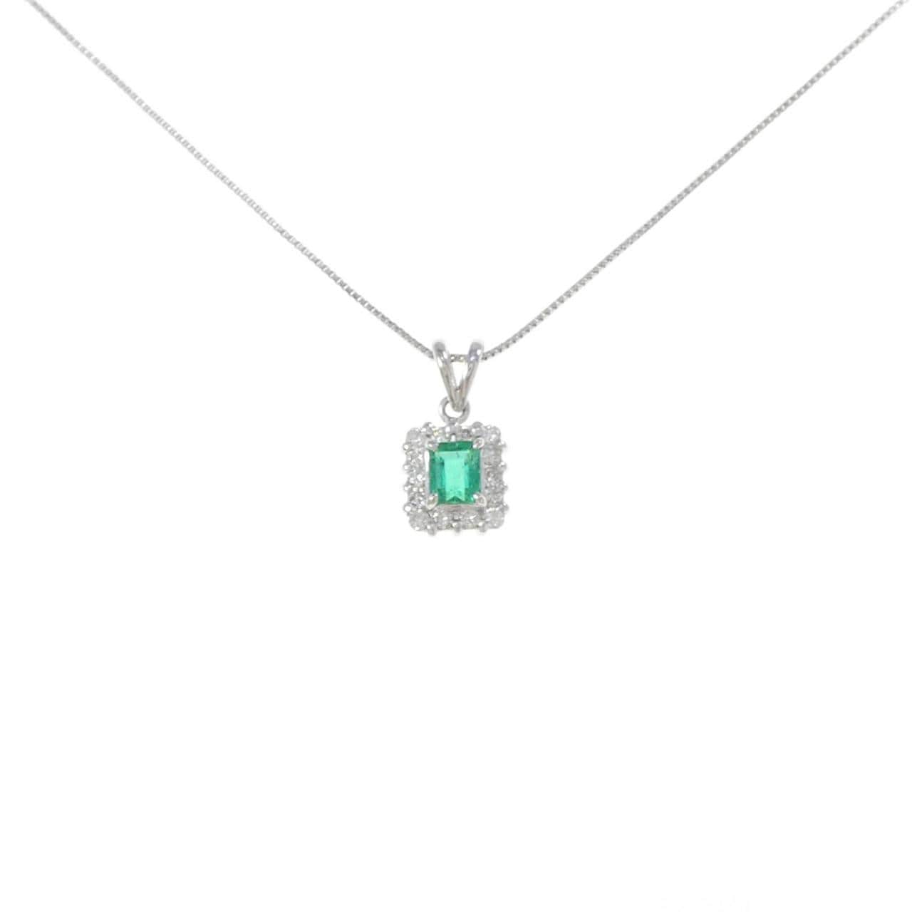 PT900/PT850 エメラルド ネックレス 0.31CT