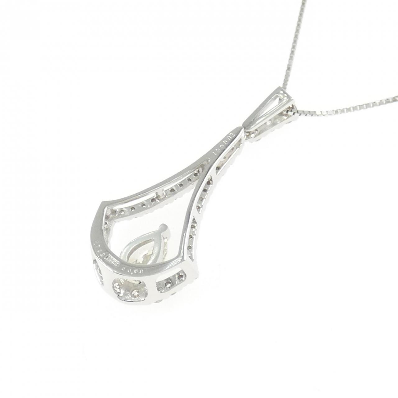 K18WG ダイヤモンド ネックレス 0.758CT