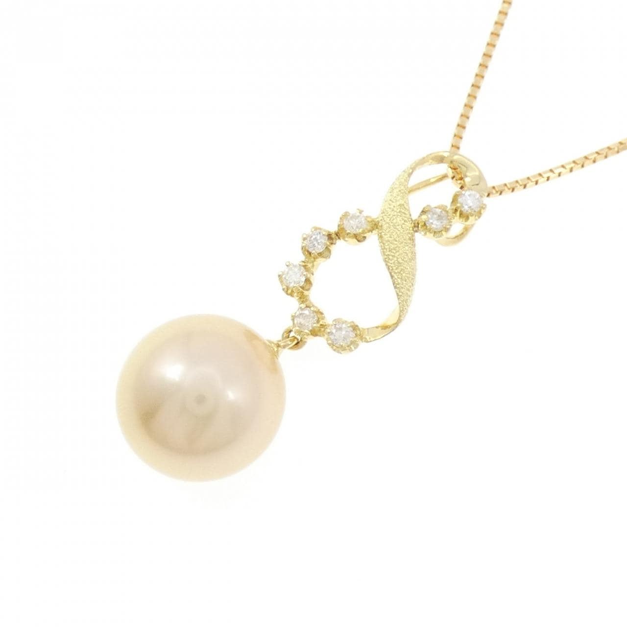 K18YG 白蝶パール ネックレス 11.7mm