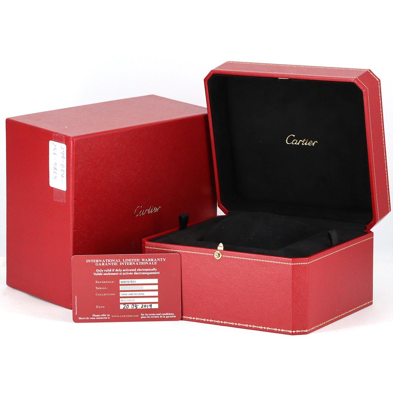カルティエ タンクアメリカンSM PG/クロスD WB707931 PG･RG クォーツ