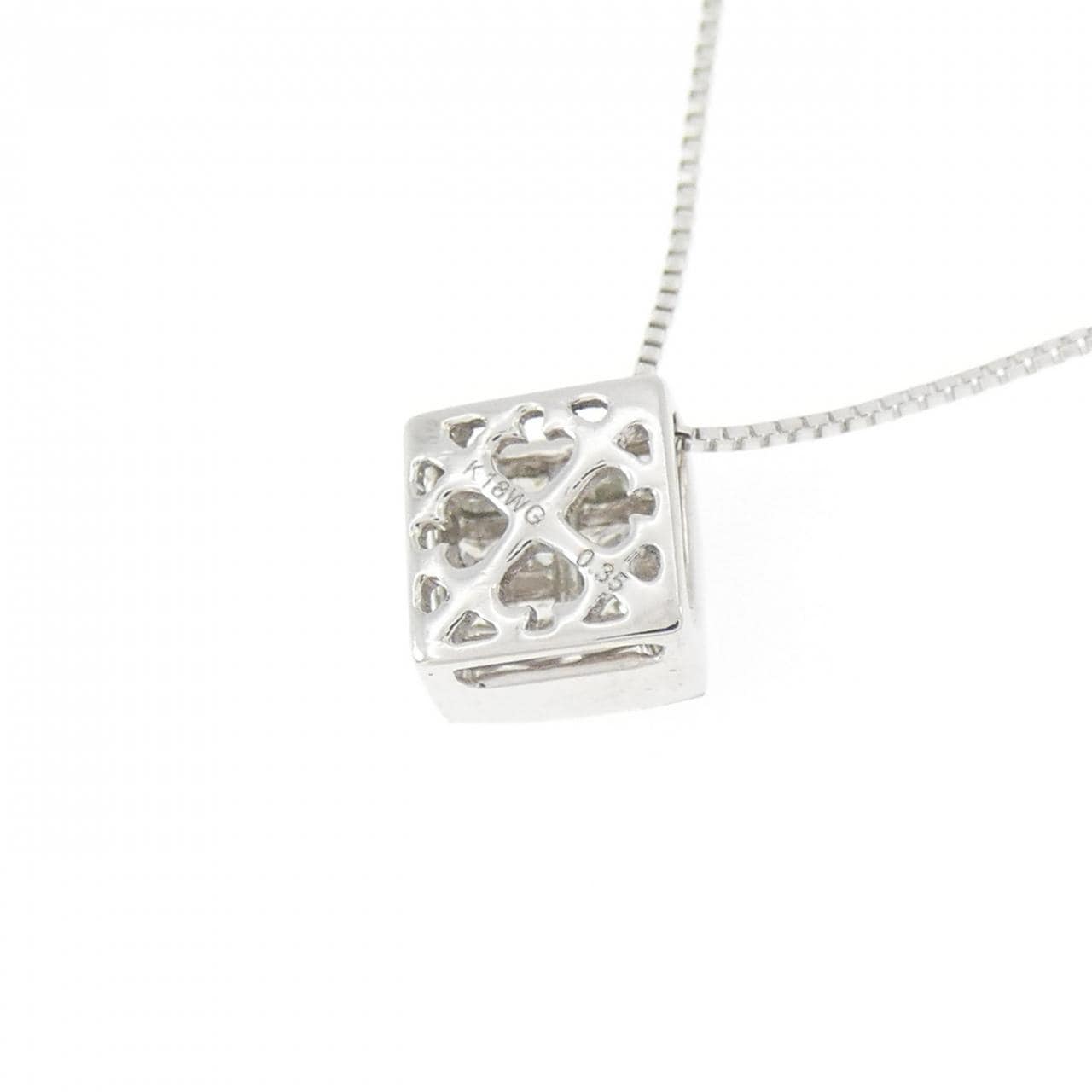 K18WG ダイヤモンド ネックレス 0.35CT