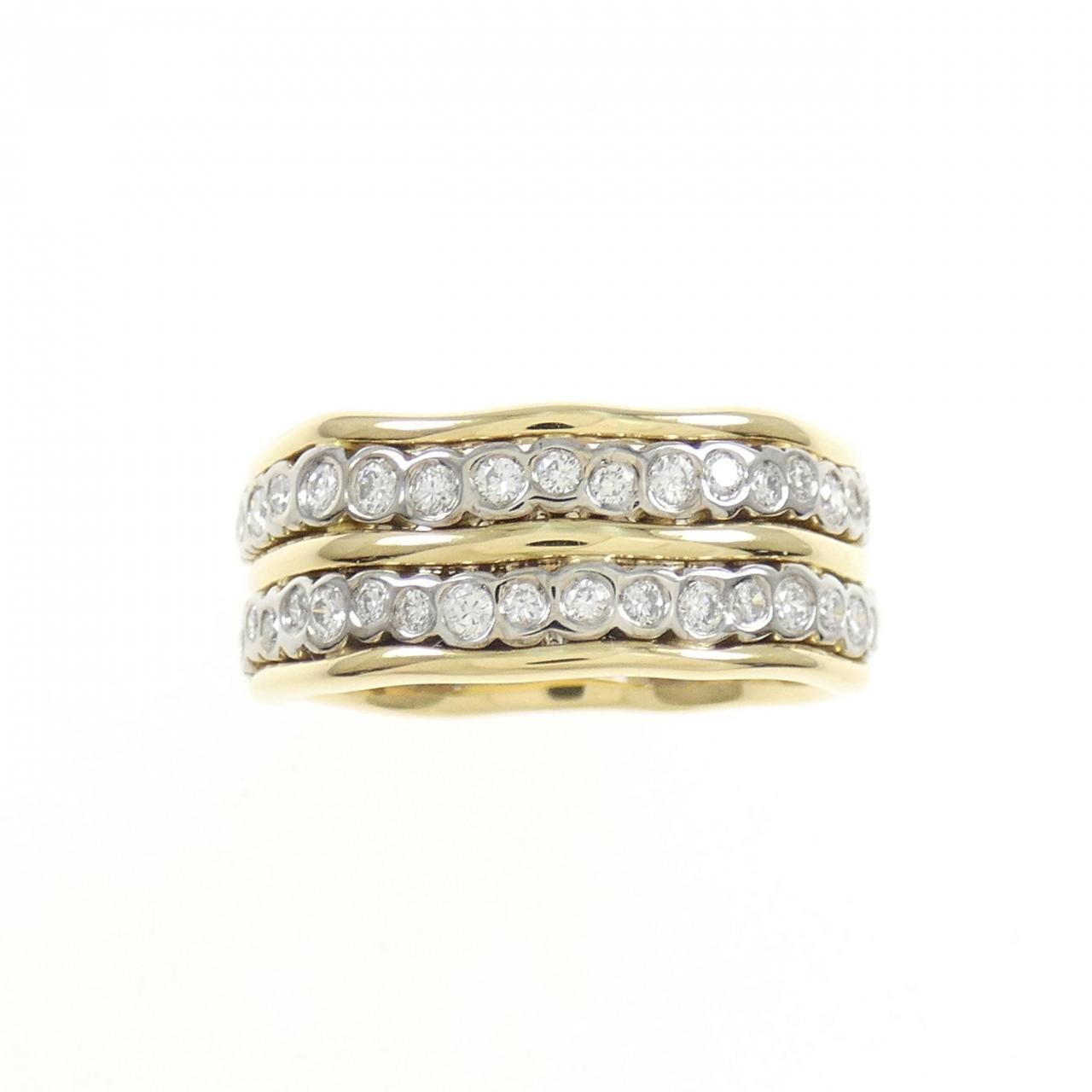K18YG/K18WG ダイヤモンド リング 0.666CT