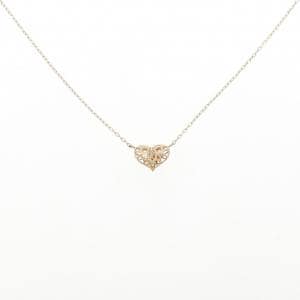 K10YG ハート ガーネット ネックレス