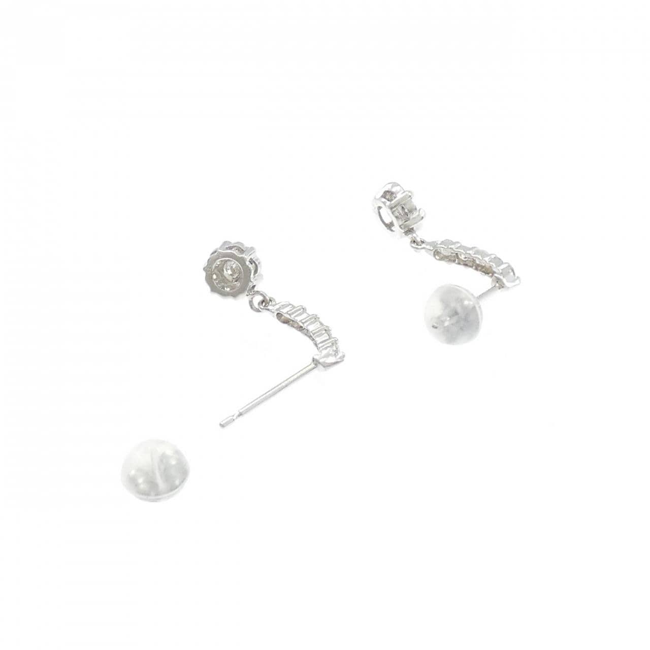 K18WG ダイヤモンド ピアス 0.46CT