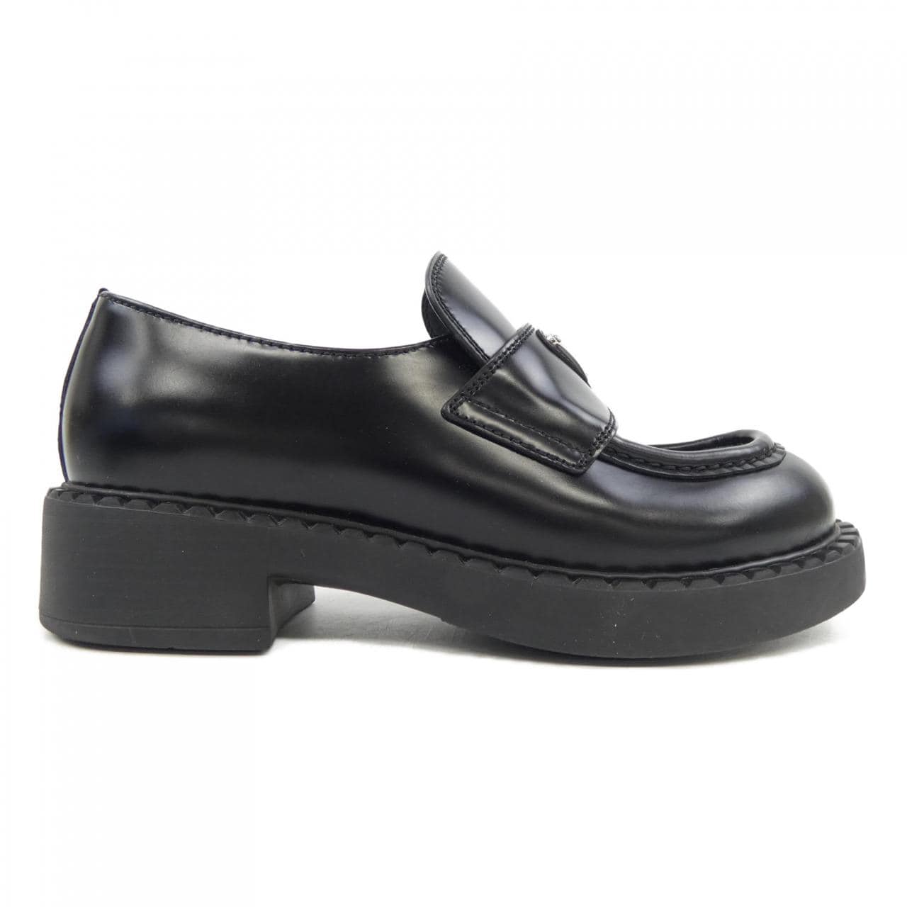 プラダ PRADA チョコレート ローファー トライアングルロゴ 1D246M シューズ