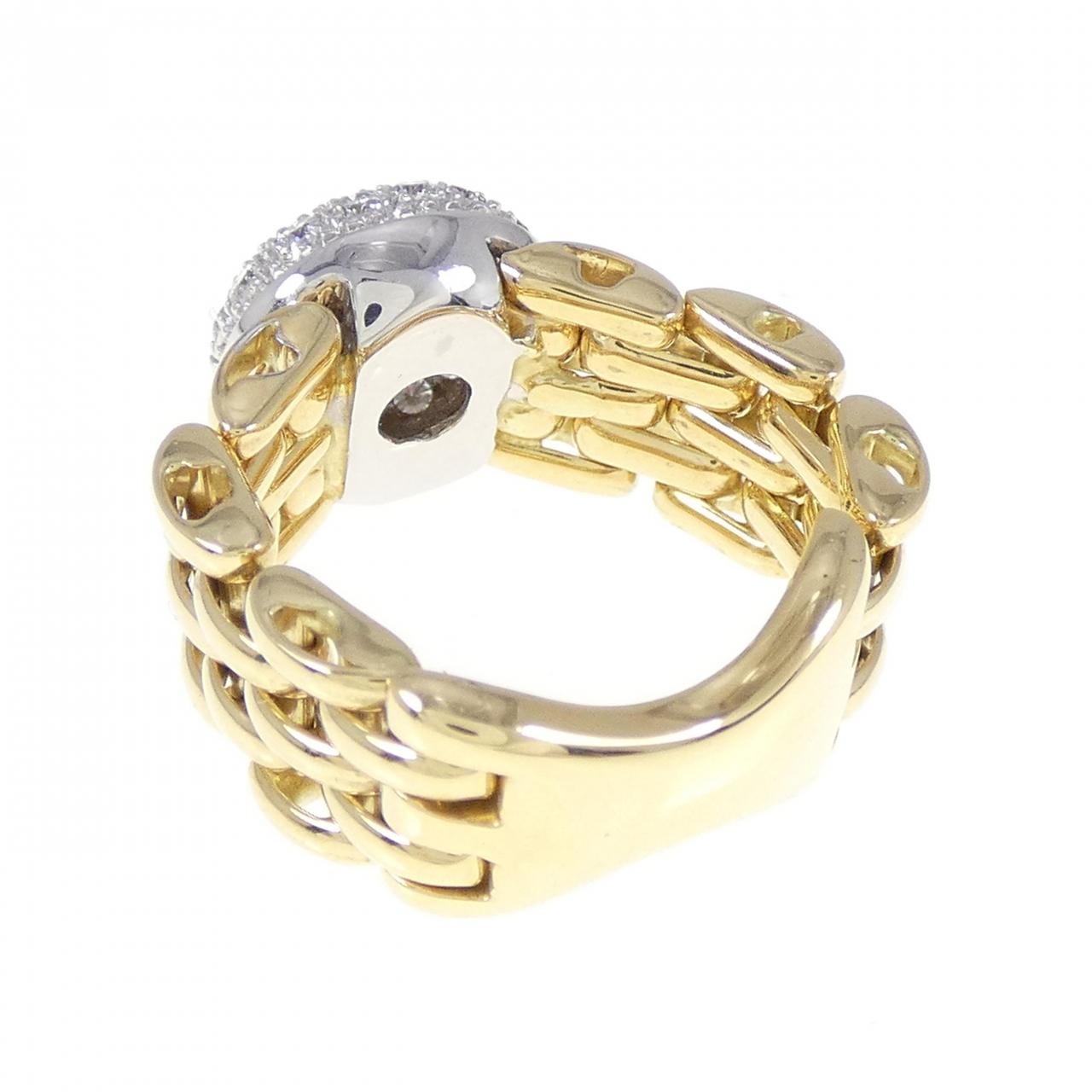 750YG/750WG パヴェ ダイヤモンド リング 0.80CT