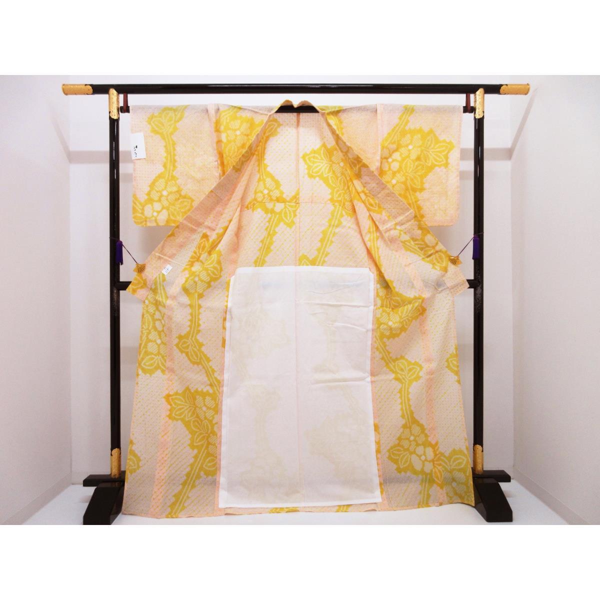 【新品】女ゆかた　絞り加工
