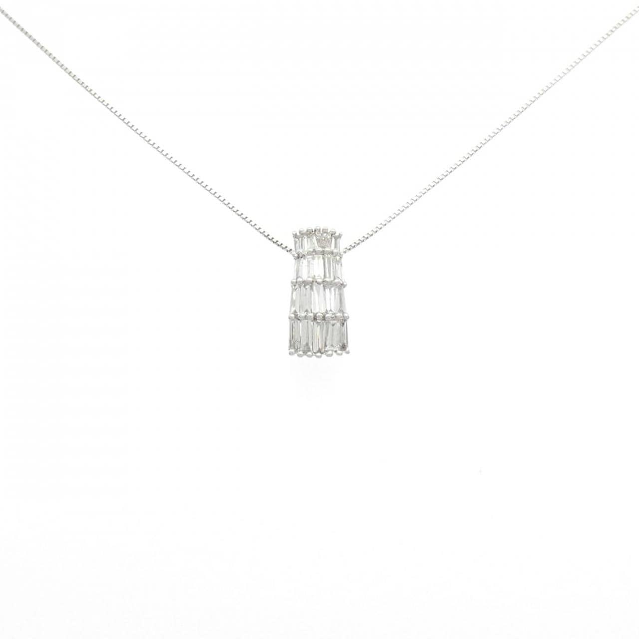 K18WG ダイヤモンド ネックレス 0.38CT