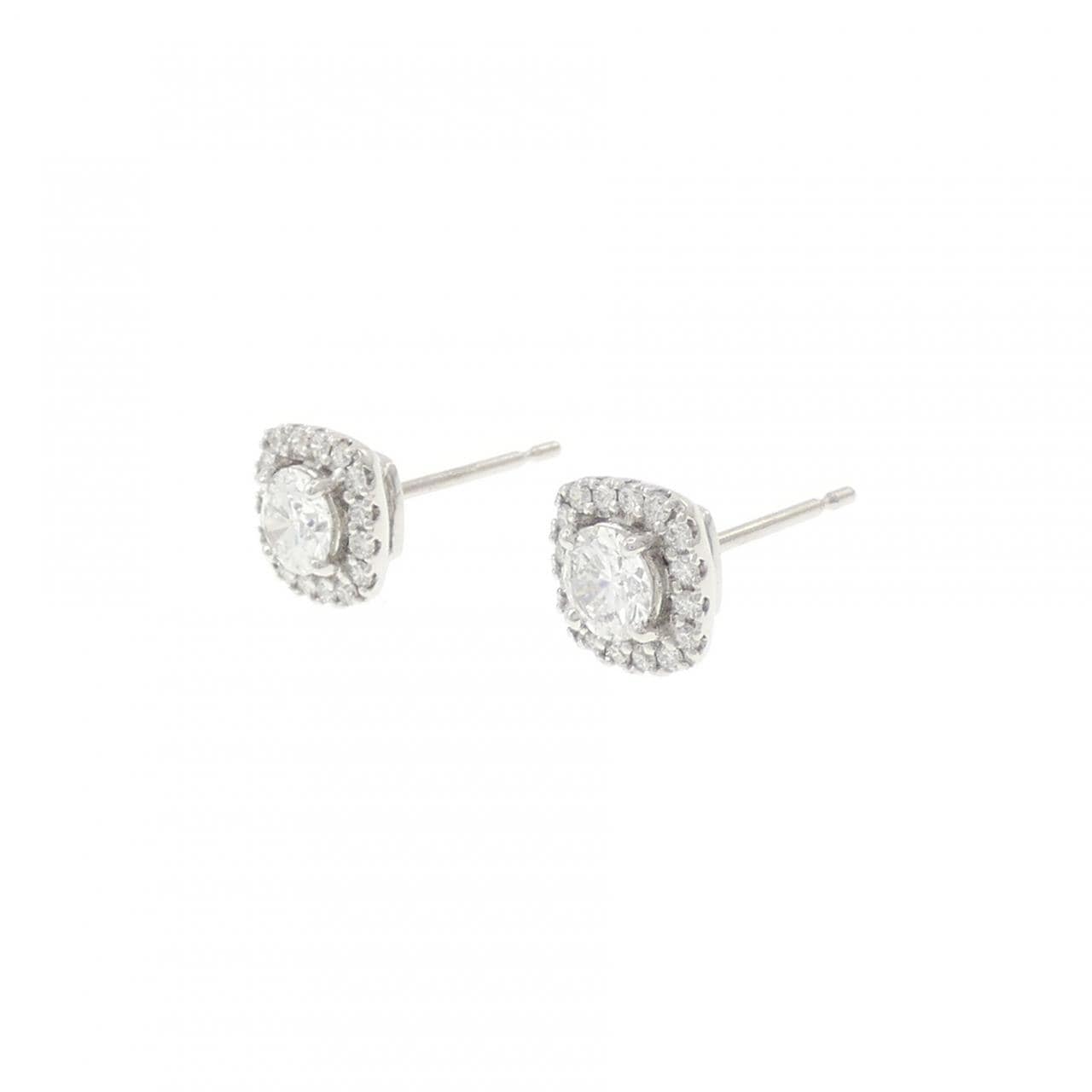 【リメイク】PT900/ST ダイヤモンド ピアス 0.307CT 0.323CT F VS2 VG-G