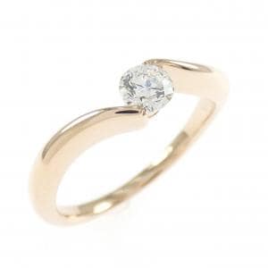 K18PG ソリティア ダイヤモンド リング 0.286CT