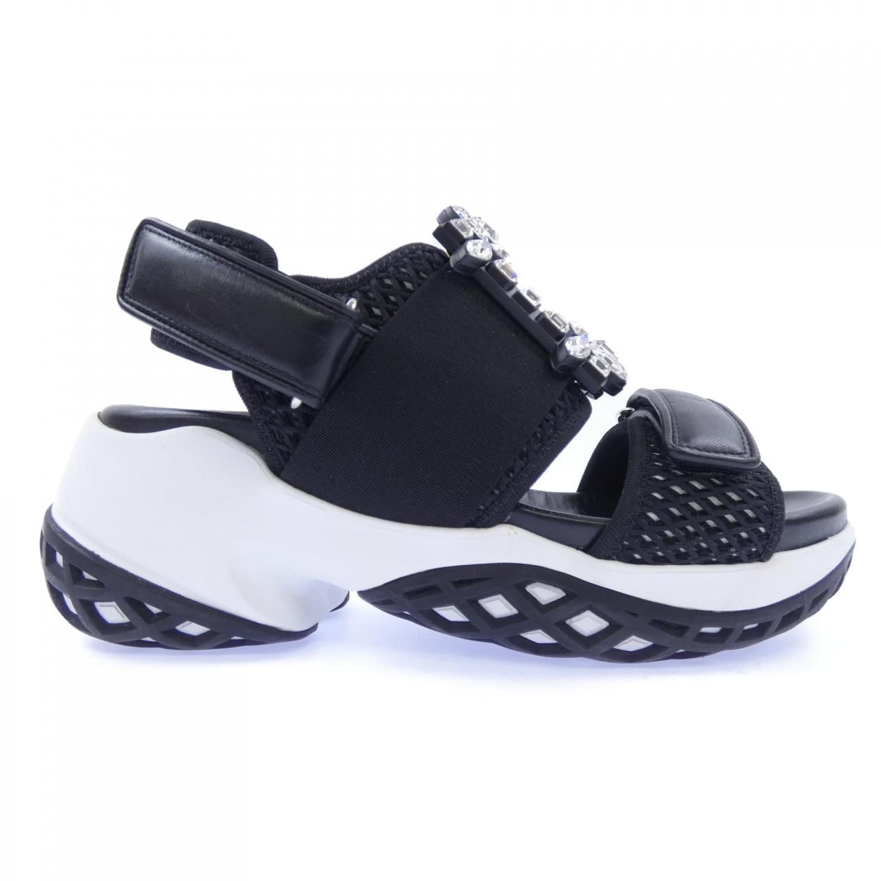 ロジェヴィヴィエ ROGER VIVIER ヴィヴ ラン ストラス バックル サンダル