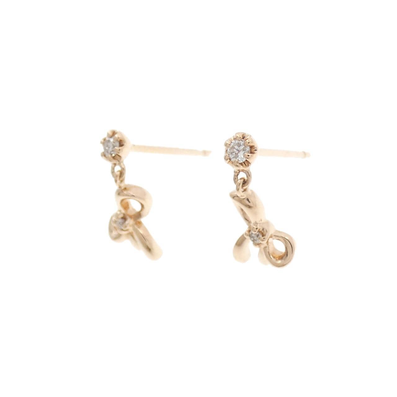4゜C ダイヤモンド ピアス