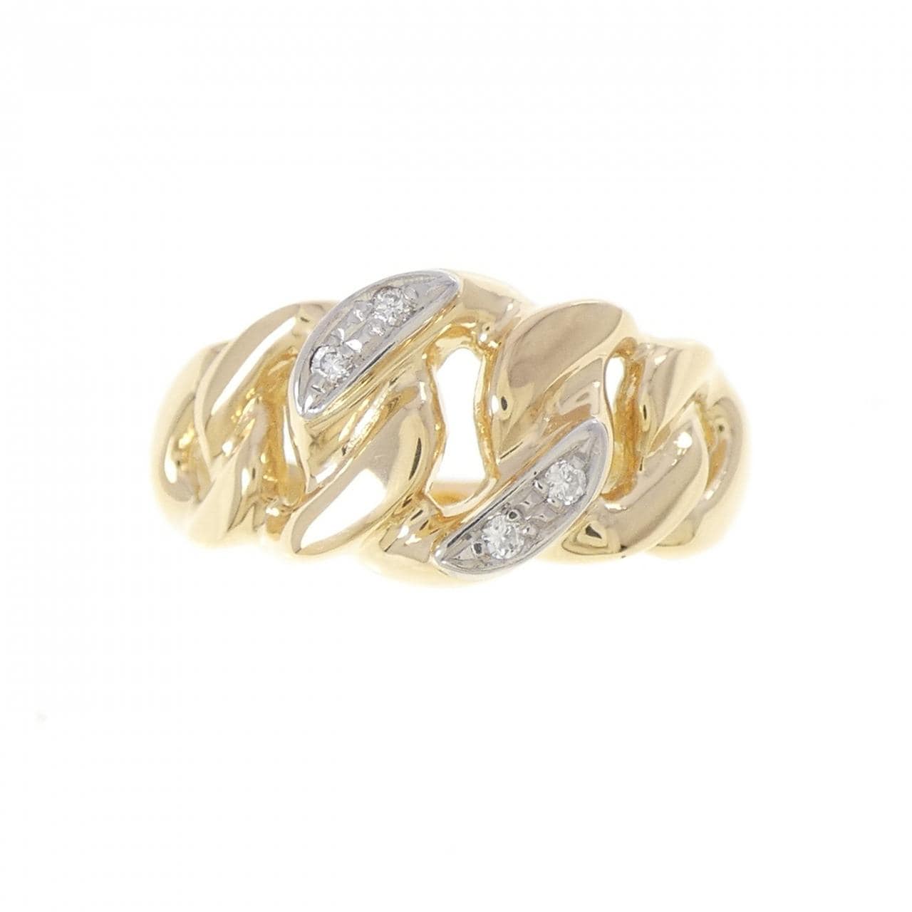 K18YG/PT900 ダイヤモンド リング 0.03CT