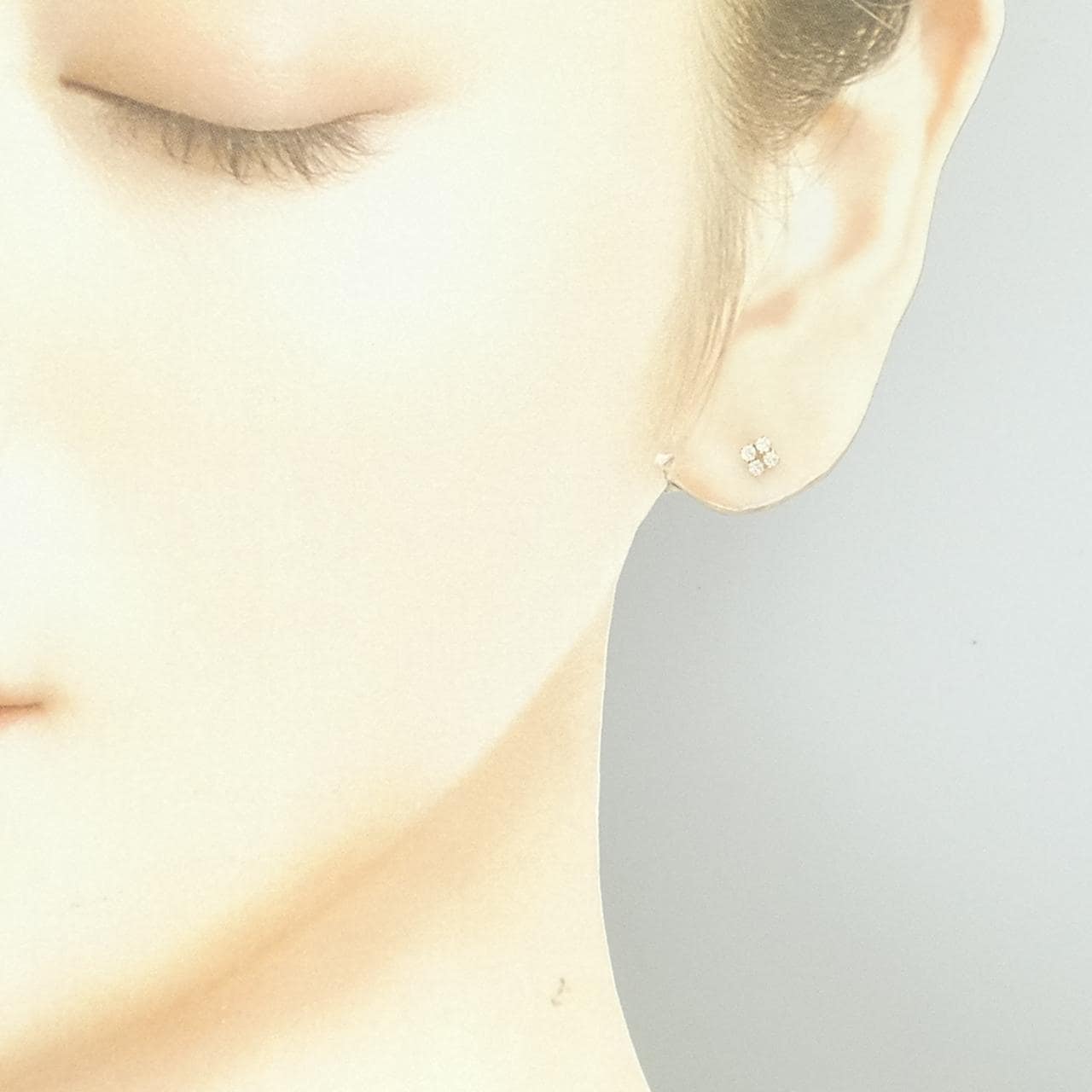 K10YG ダイヤモンド ピアス 0.15CT