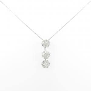 K18WG ダイヤモンド ネックレス 1.01CT