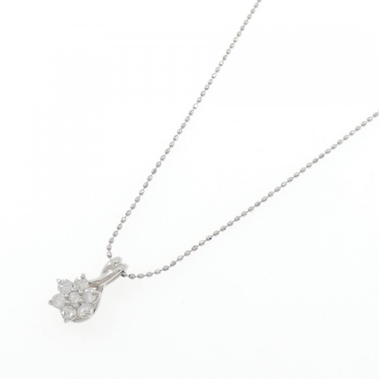 PT フラワー ダイヤモンド ネックレス 0.2CT