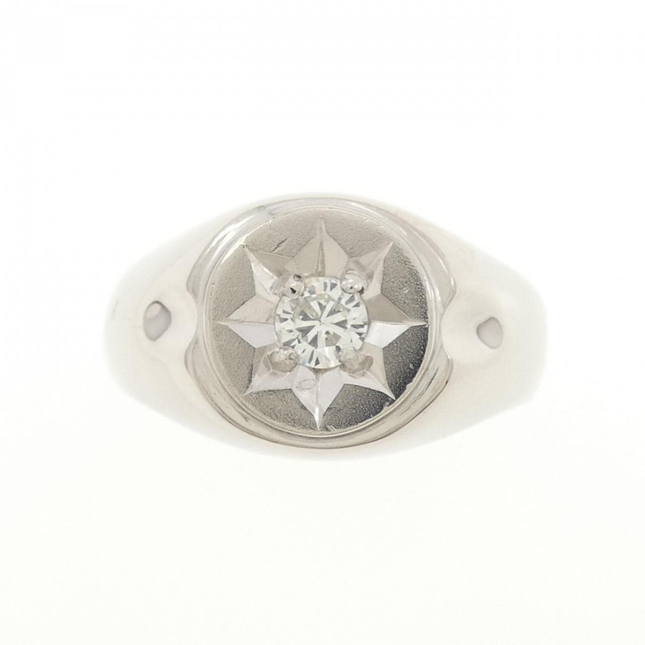 PT900 印台 ダイヤモンド リング 0.20CT