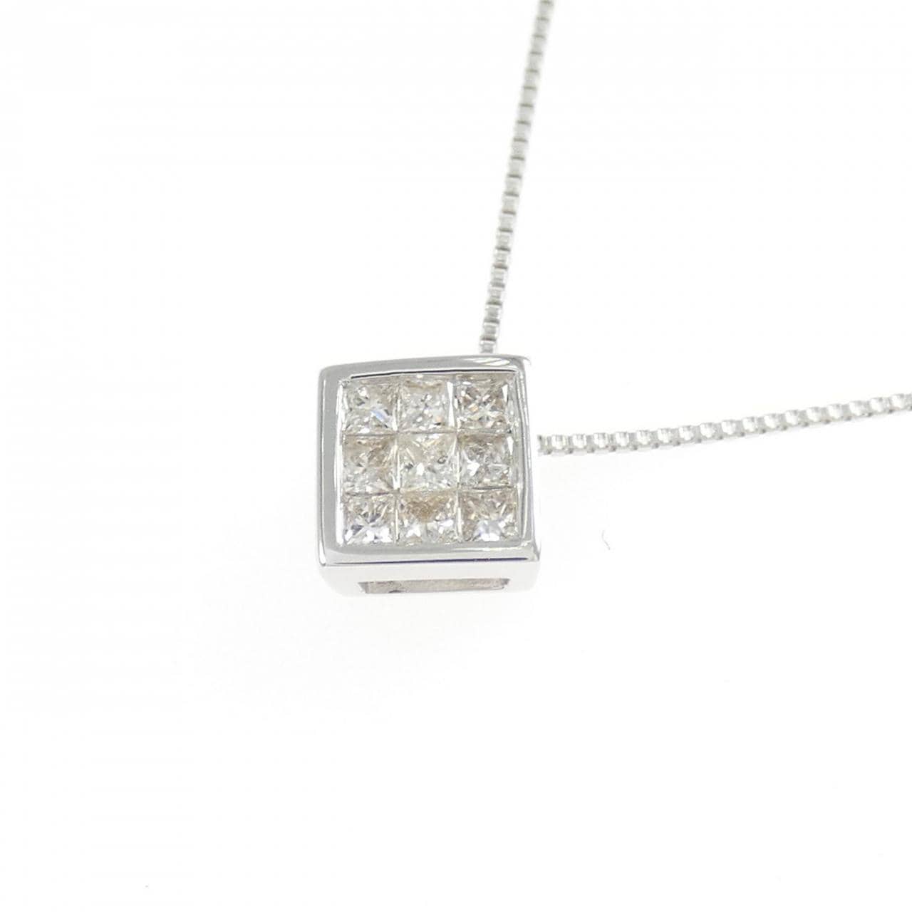 K18WG ダイヤモンド ネックレス 0.20CT