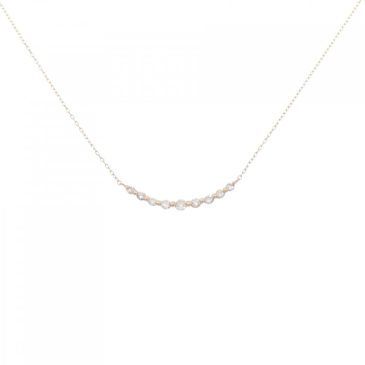 K18PG ダイヤモンド ネックレス 0.20CT