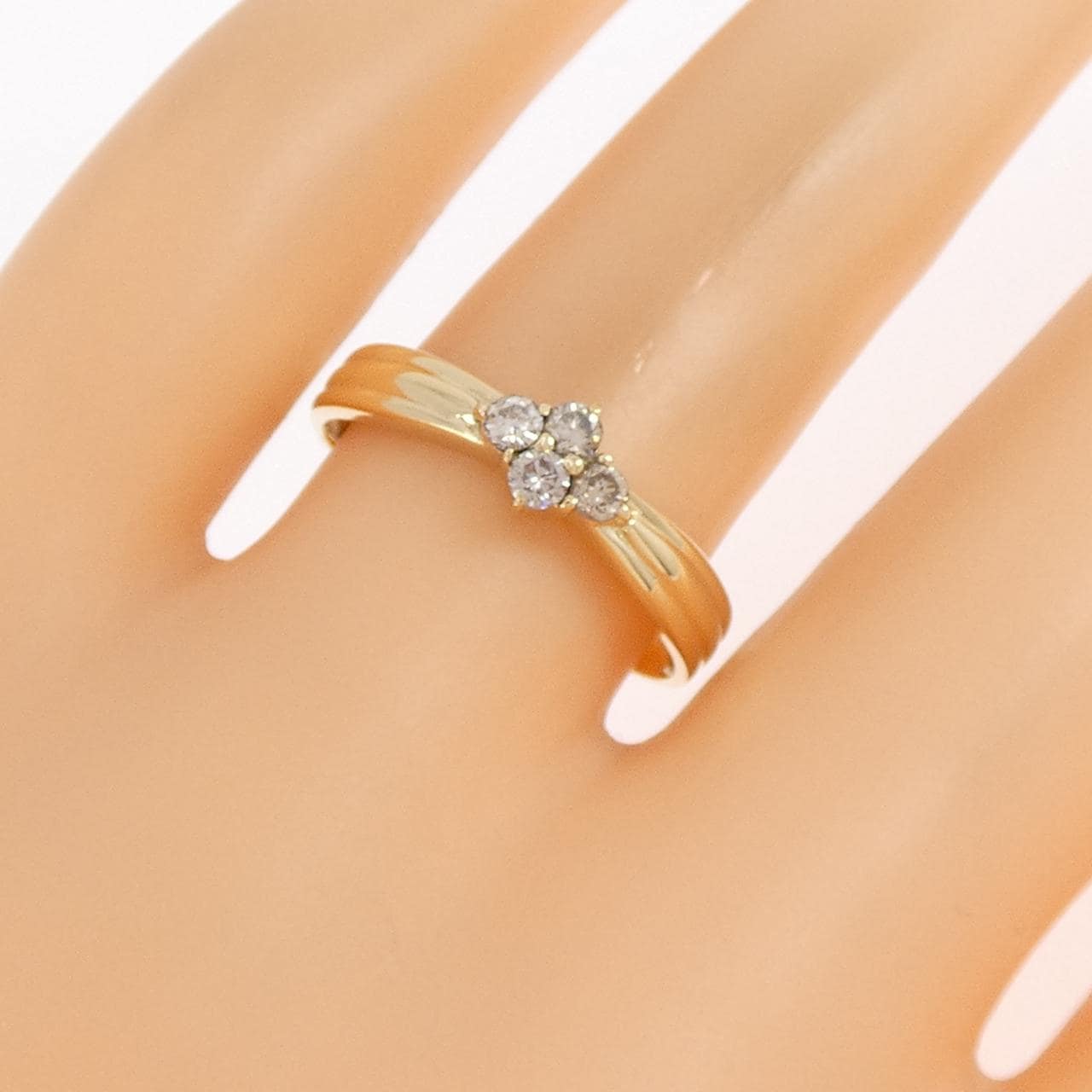 K18YG ダイヤモンド リング 0.20CT