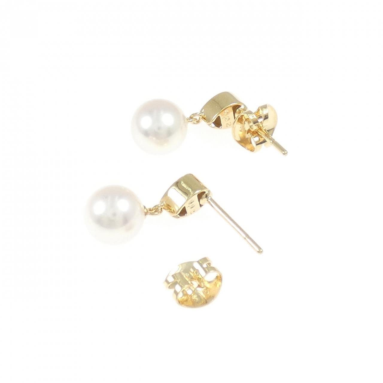 K18YG アコヤパール ピアス 7.3mm
