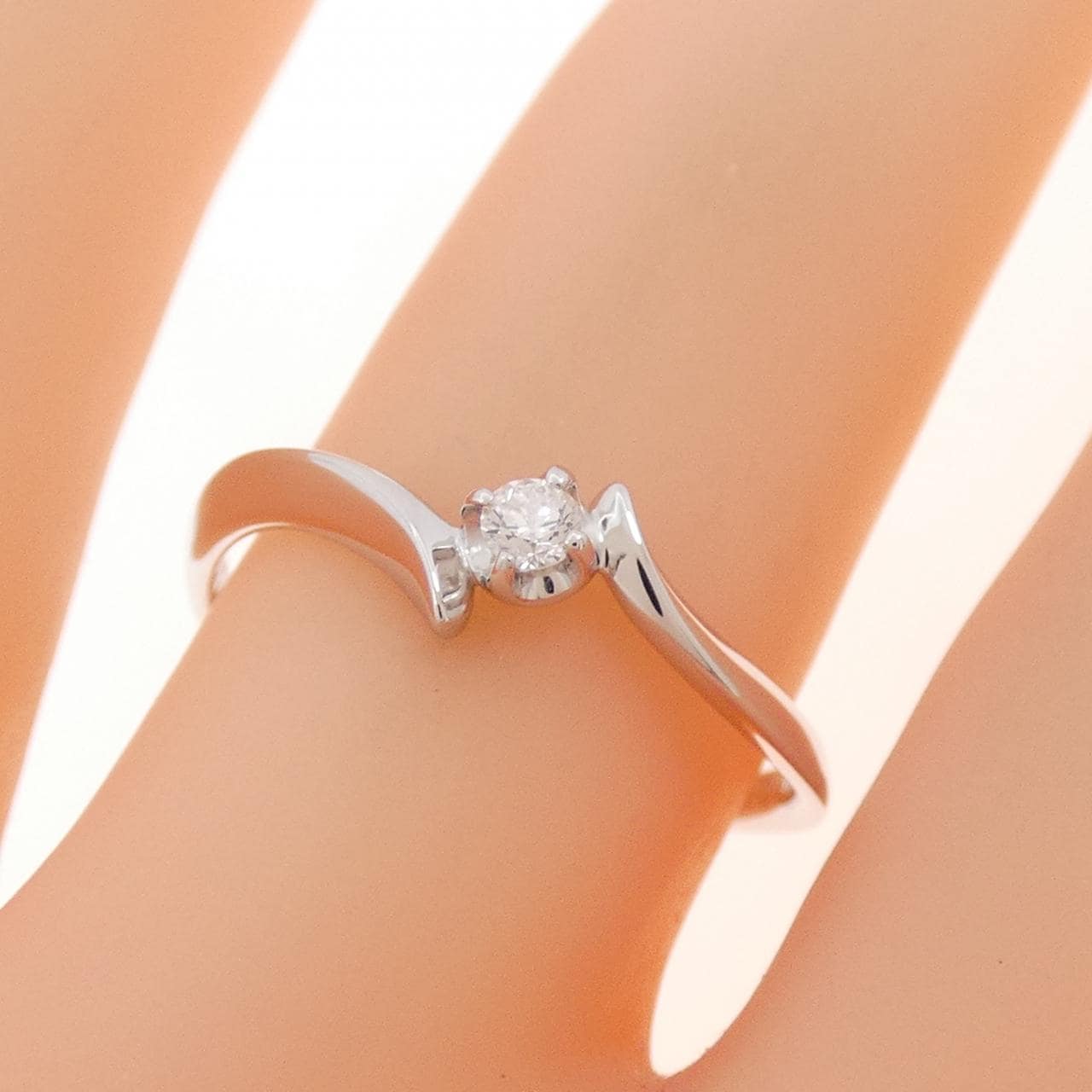 K10WG ダイヤモンド リング 0.05CT