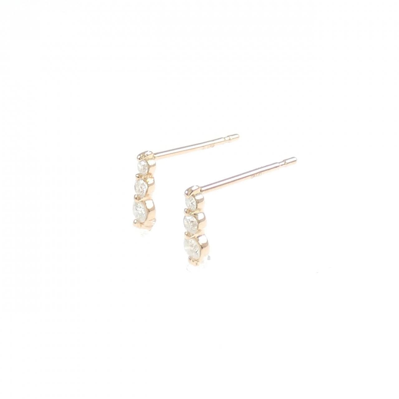 K10PG ダイヤモンド ピアス 0.15CT