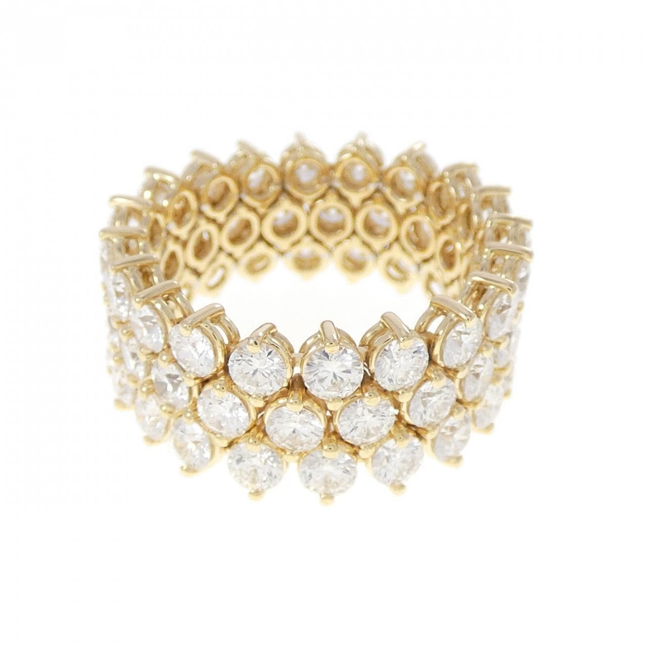 750YG フルエタニティ ダイヤモンド リング