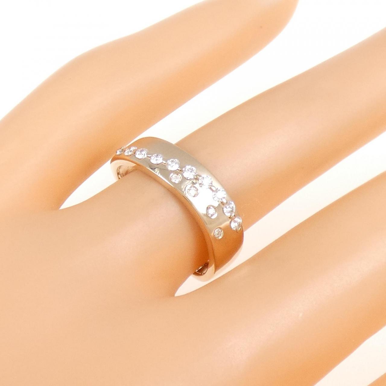 【新品】K18PG ダイヤモンド リング 0.19CT