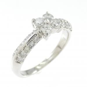 PT900 フラワー ダイヤモンド リング 0.40CT