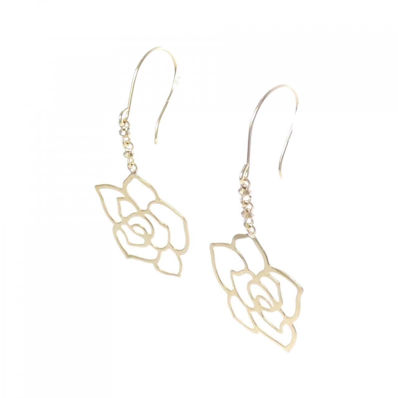 【新品】K18YG フラワー ピアス