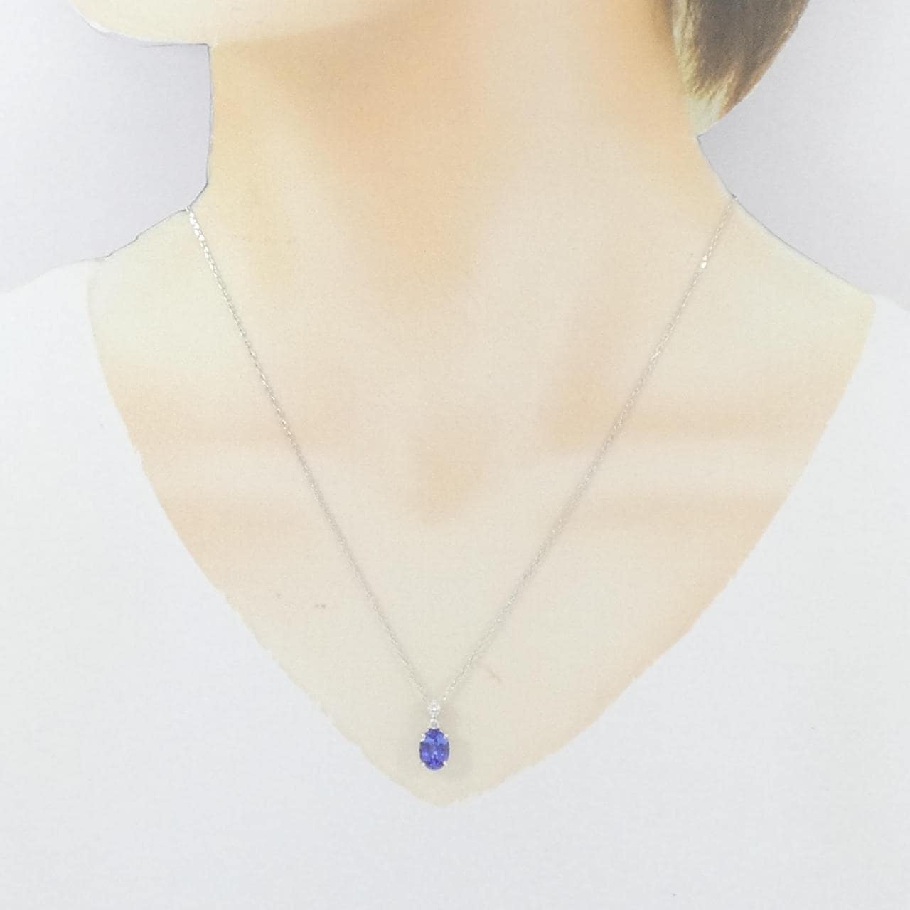 K18WG タンザナイト ネックレス 1.42CT