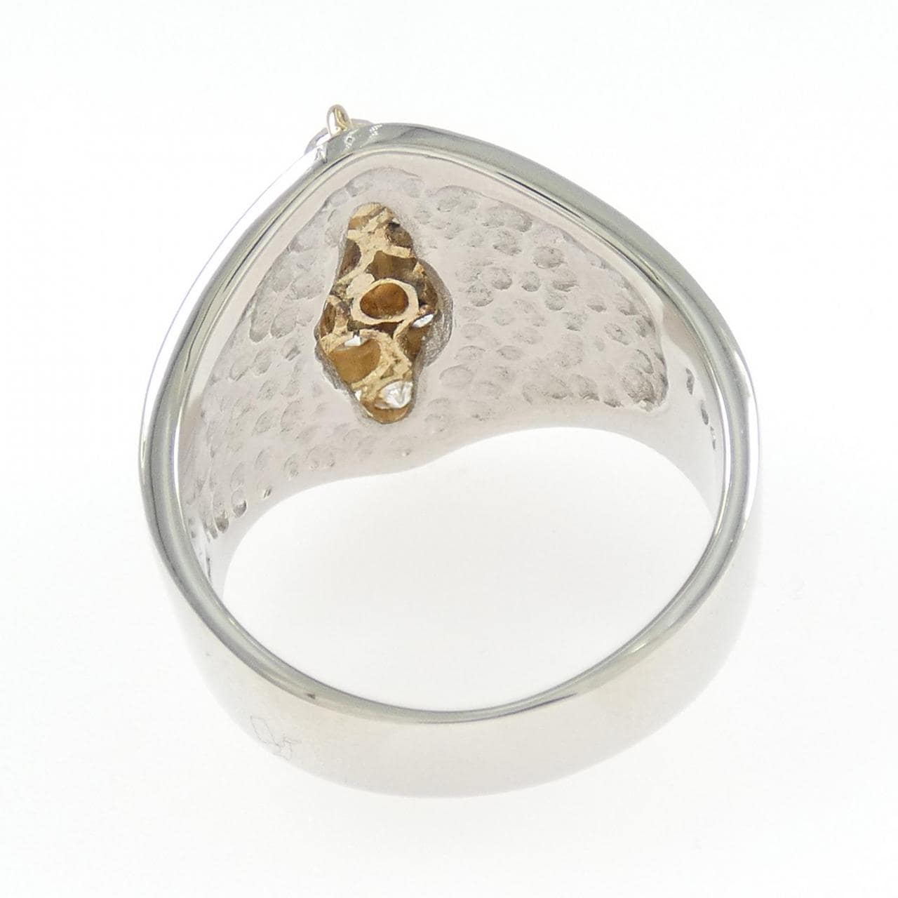 PT900/K18YG花朵鑽石戒指，1.04克拉