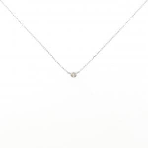 K18WG ソリティア ダイヤモンド ネックレス 0.05CT