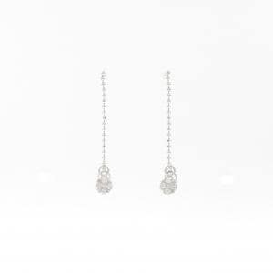 K14WG ダイヤモンド ピアス 0.08CT