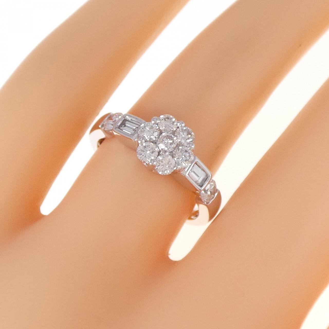 750WG ダイヤモンド リング 0.80CT
