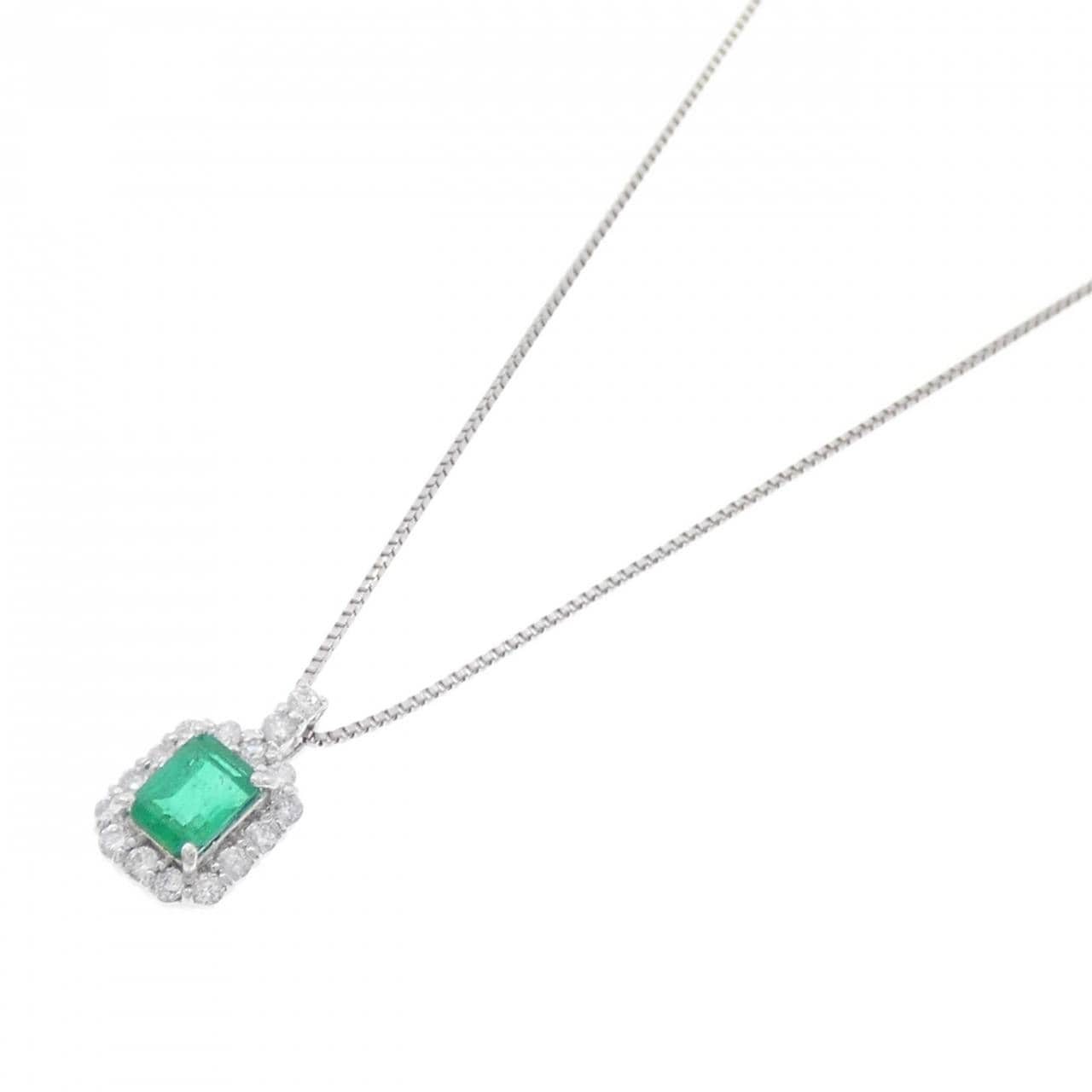 [BRAND NEW] PT Emerald Necklace 0.30CT