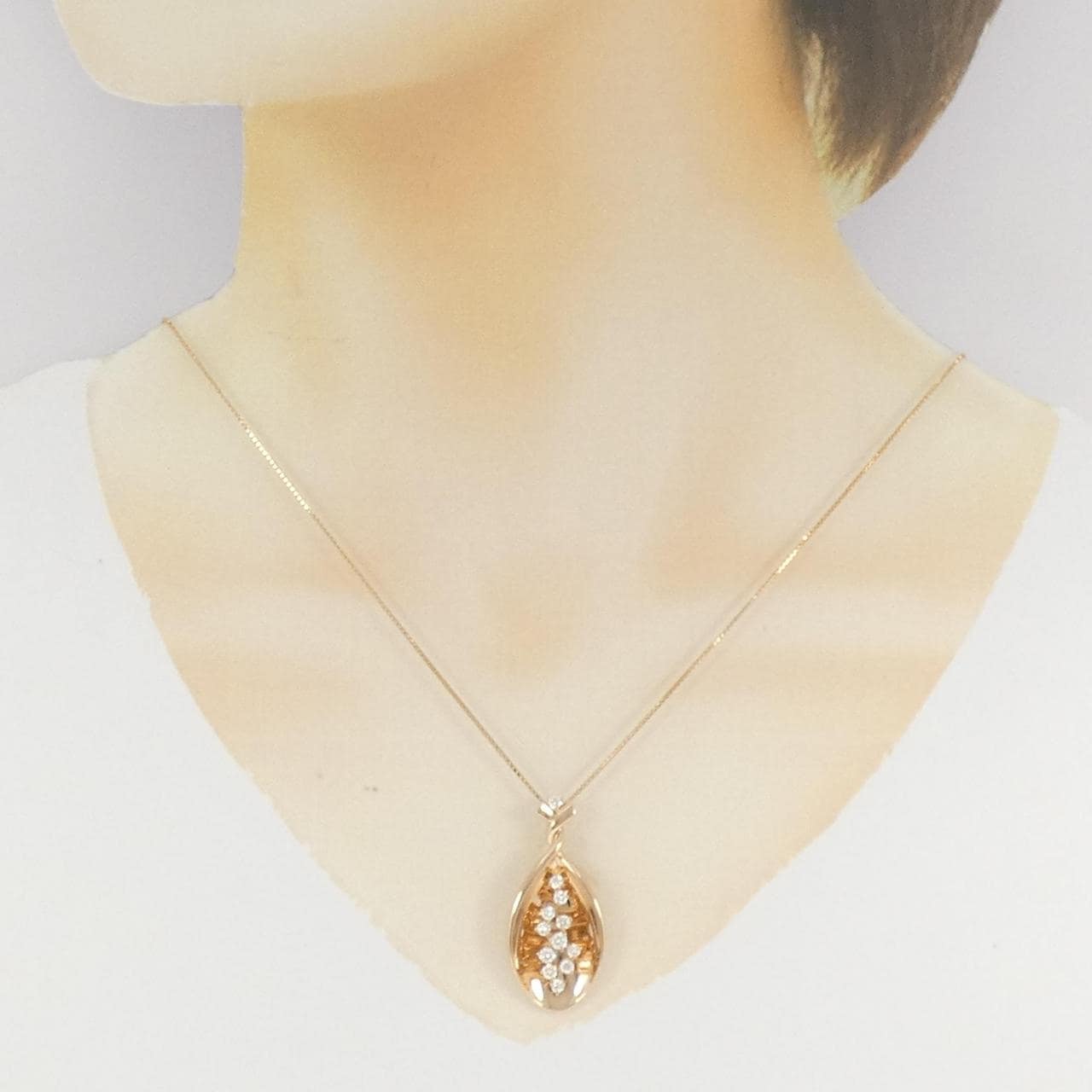 K18PG ダイヤモンド ネックレス 0.55CT