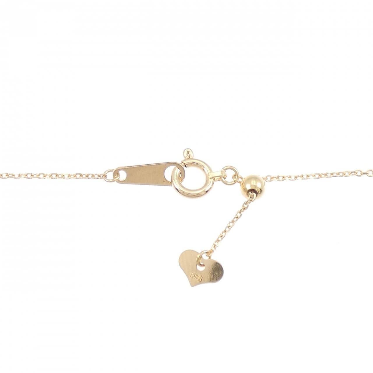 K18PG ハート ダイヤモンド ネックレス 0.09CT