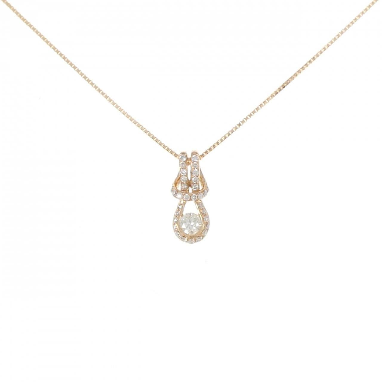 K18PG ダイヤモンド ネックレス 0.18CT