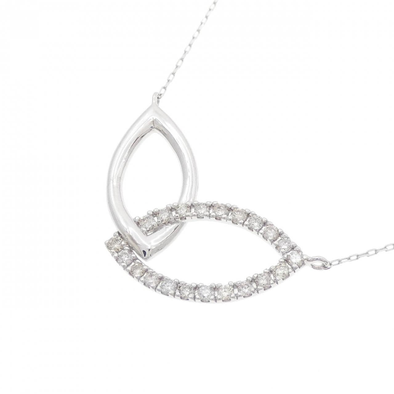 K18WG ダイヤモンド ネックレス 0.20CT